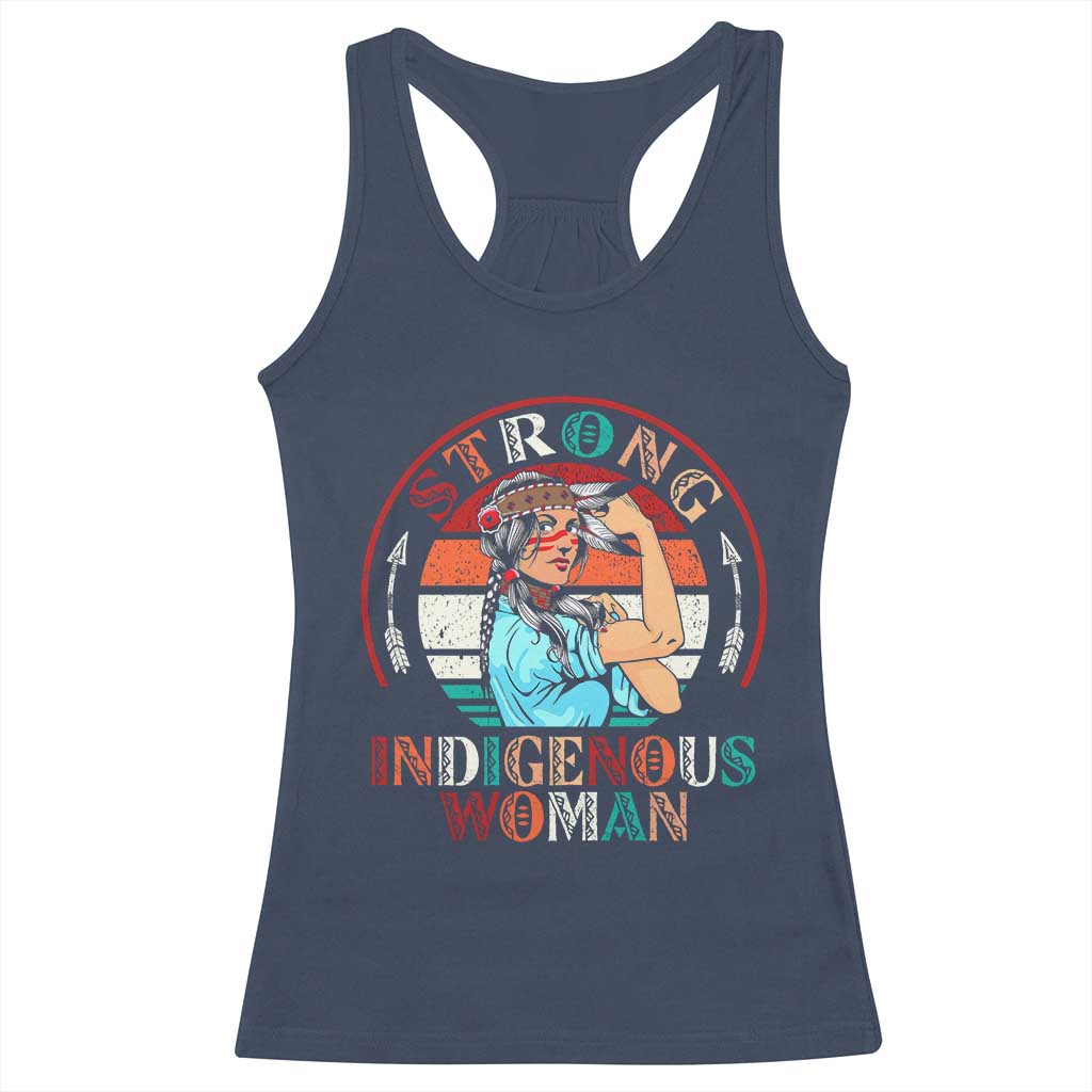 Strong Indigenous Woman MMIW Awareness Racerback Tank Top Native American - Wonder Print Shop