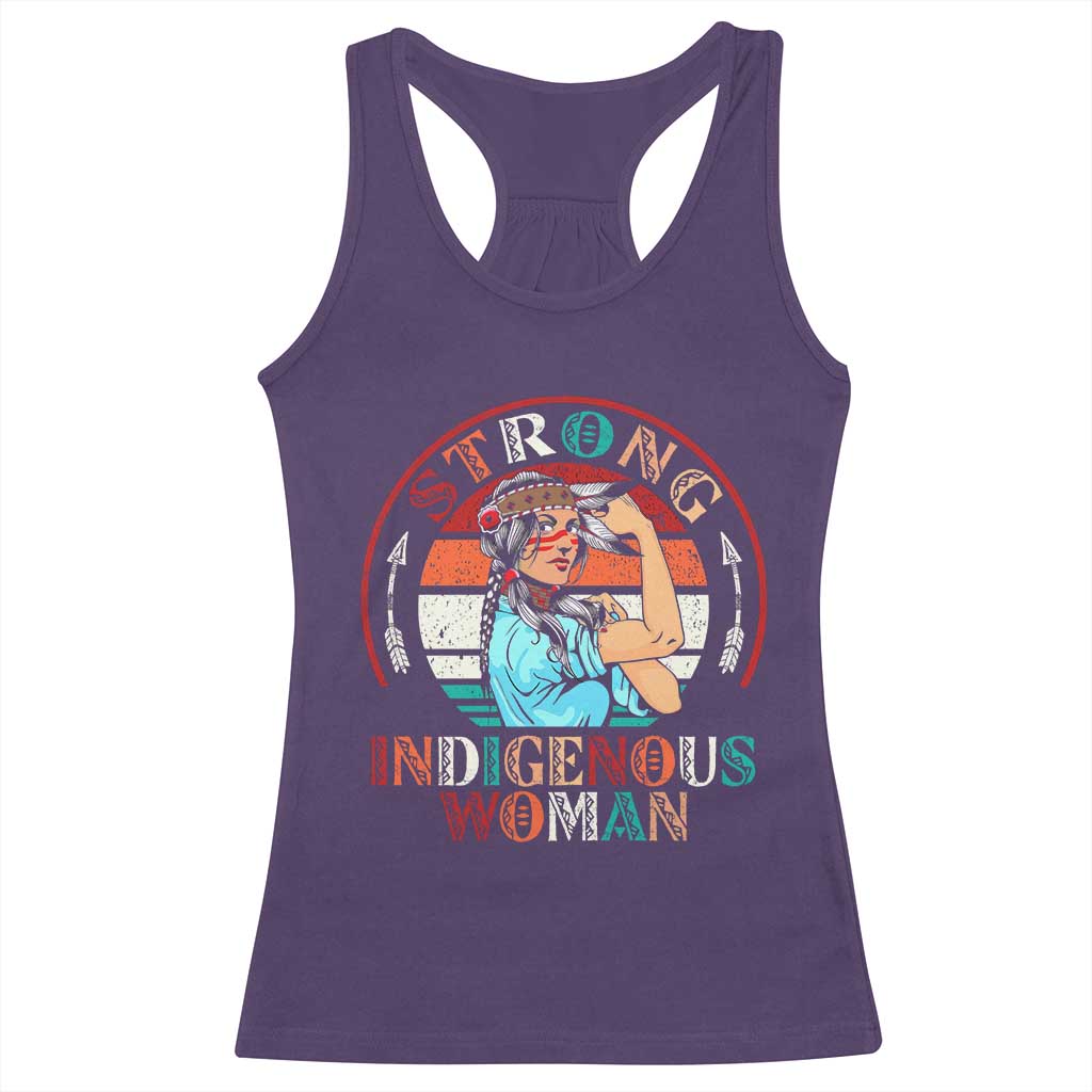 Strong Indigenous Woman MMIW Awareness Racerback Tank Top Native American - Wonder Print Shop