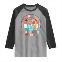 Strong Indigenous Woman MMIW Awareness Raglan Shirt Native American - Wonder Print Shop