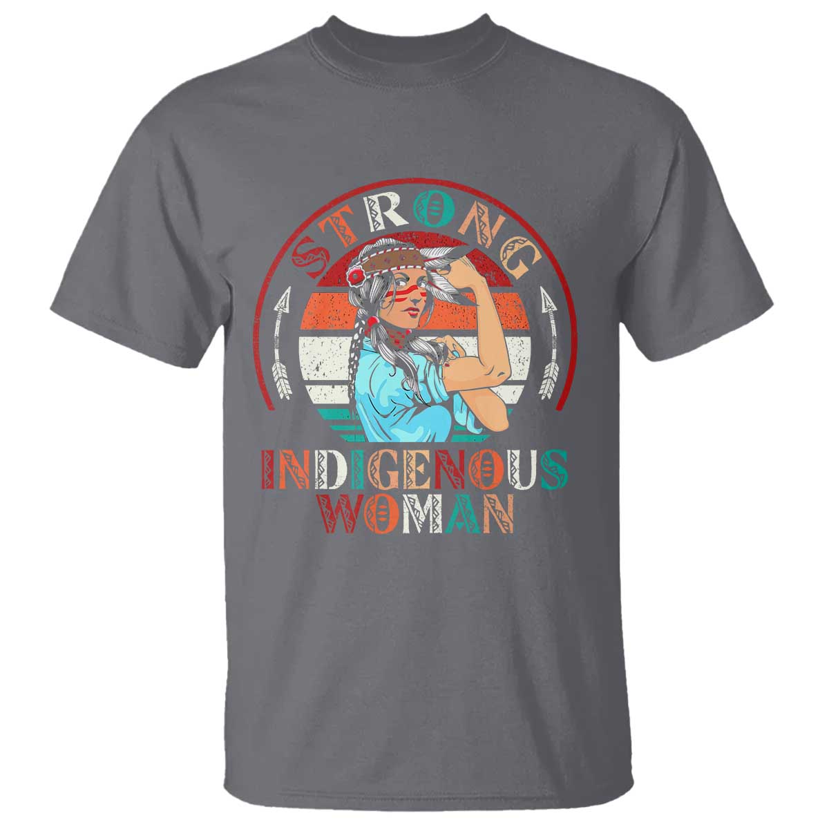 Strong Indigenous Woman MMIW Awareness T Shirt Native American - Wonder Print Shop