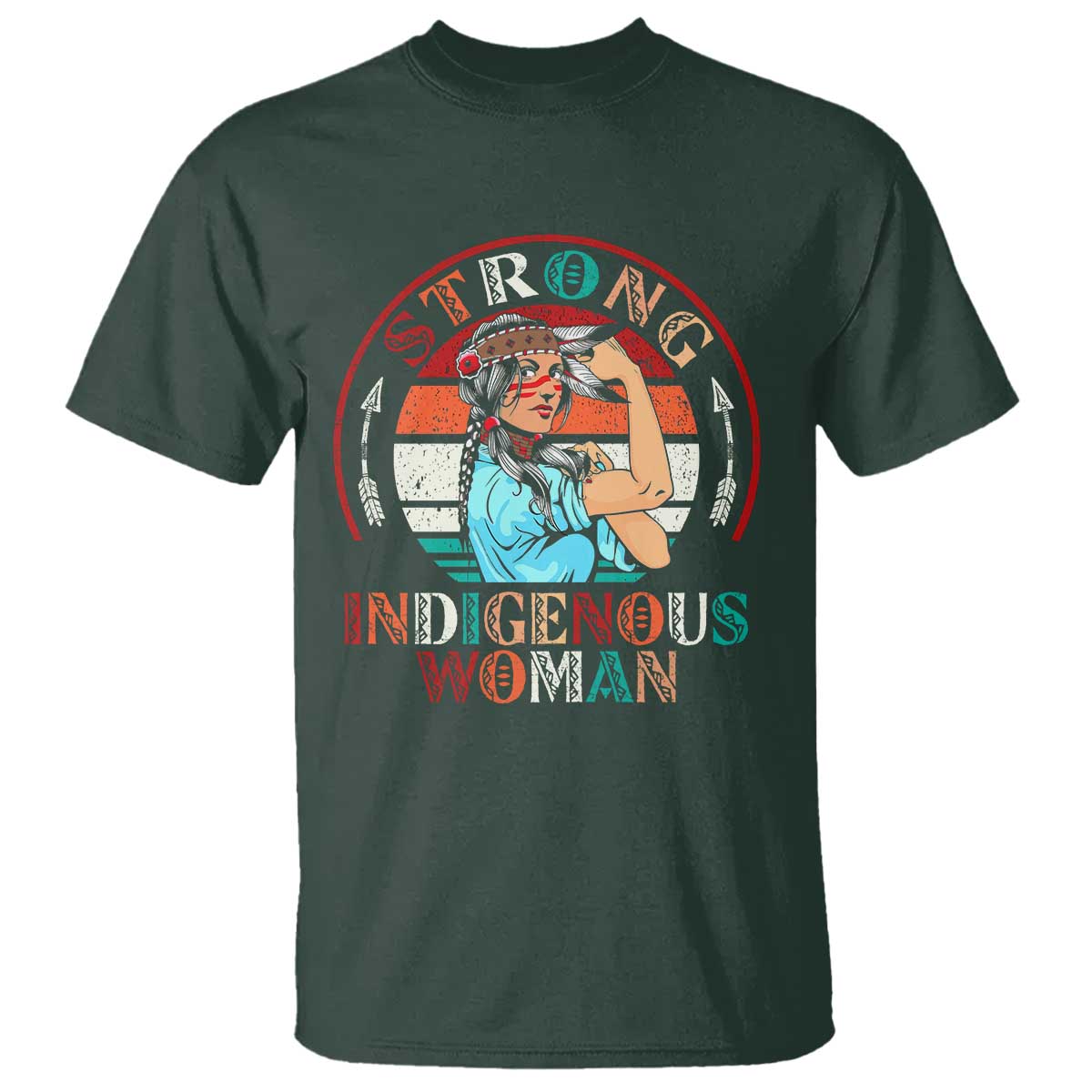 Strong Indigenous Woman MMIW Awareness T Shirt Native American - Wonder Print Shop