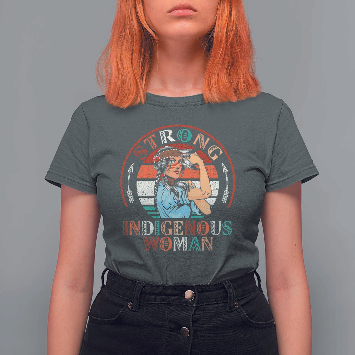 Strong Indigenous Woman MMIW Awareness T Shirt For Women Native American - Wonder Print Shop