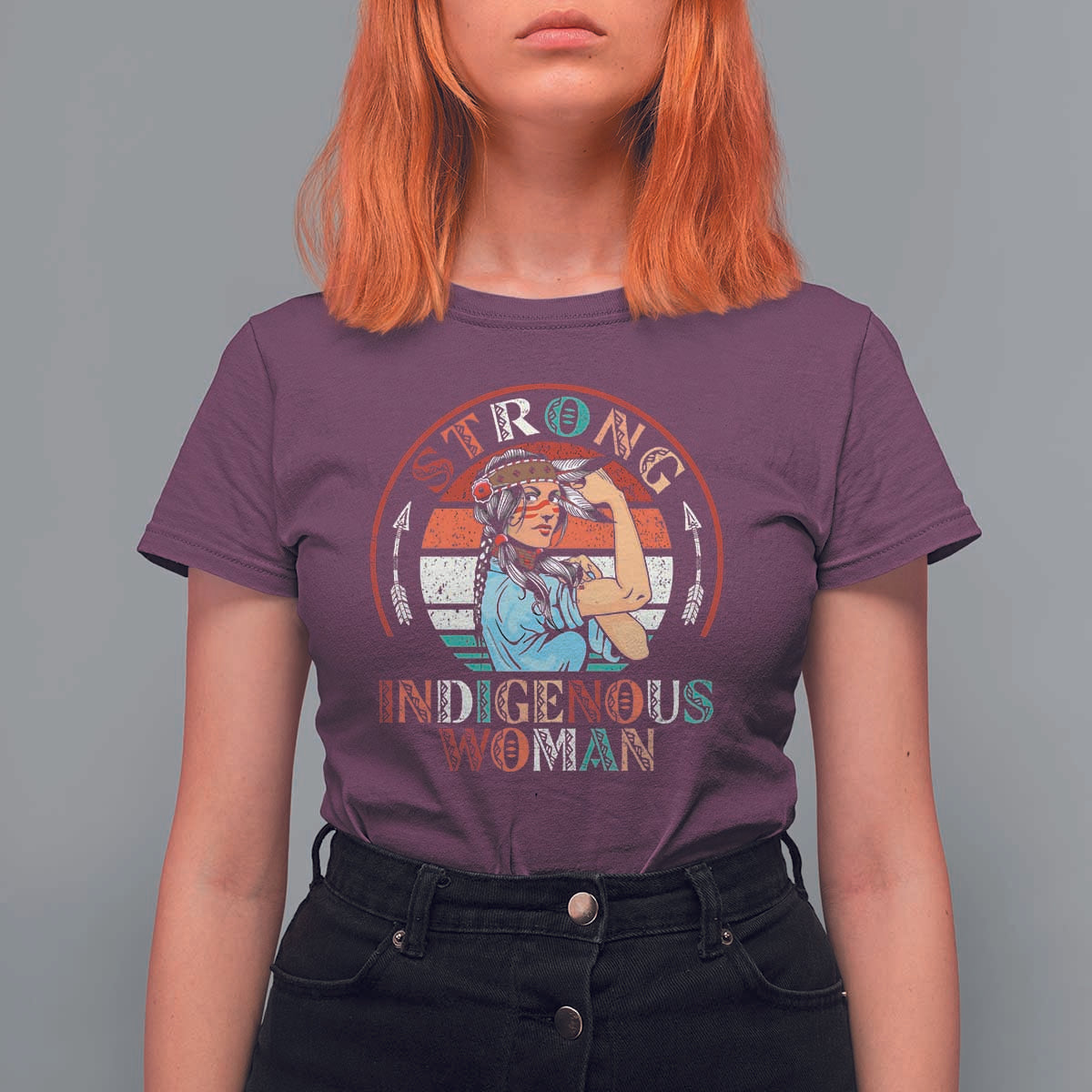 Strong Indigenous Woman MMIW Awareness T Shirt For Women Native American - Wonder Print Shop