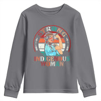 Strong Indigenous Woman MMIW Awareness Youth Sweatshirt Native American - Wonder Print Shop