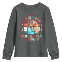 Strong Indigenous Woman MMIW Awareness Youth Sweatshirt Native American - Wonder Print Shop