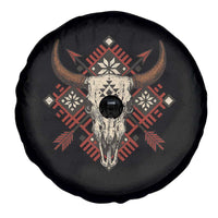 Native American Longhorn Bull Skull Tribal Arrows Spare Tire Cover - Wonder Print Shop