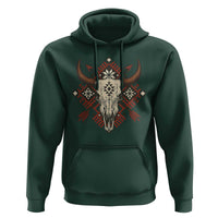 Native American Longhorn Bull Skull Tribal Arrows Hoodie - Wonder Print Shop