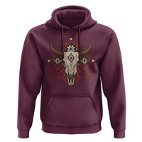 Native American Longhorn Bull Skull Tribal Arrows Hoodie - Wonder Print Shop