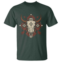 Native American Longhorn Bull Skull Tribal Arrows T Shirt - Wonder Print Shop