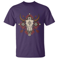 Native American Longhorn Bull Skull Tribal Arrows T Shirt - Wonder Print Shop
