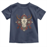 Native American Longhorn Bull Skull Tribal Arrows Toddler T Shirt - Wonder Print Shop