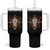 Native American Longhorn Bull Skull Tribal Arrows Tumbler With Handle - Wonder Print Shop