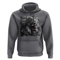 Native American Indian Chief Skull Headdress Crow Hoodie - Wonder Print Shop