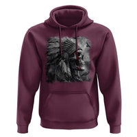 Native American Indian Chief Skull Headdress Crow Hoodie - Wonder Print Shop