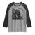 Native American Indian Chief Skull Headdress Crow Raglan Shirt - Wonder Print Shop