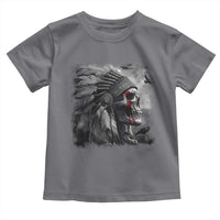Native American Indian Chief Skull Headdress Crow Toddler T Shirt - Wonder Print Shop