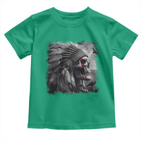 Native American Indian Chief Skull Headdress Crow Toddler T Shirt - Wonder Print Shop