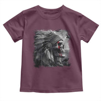 Native American Indian Chief Skull Headdress Crow Toddler T Shirt - Wonder Print Shop