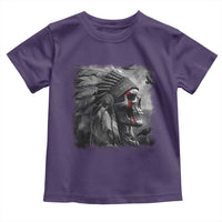 Native American Indian Chief Skull Headdress Crow Toddler T Shirt - Wonder Print Shop