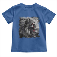 Native American Indian Chief Skull Headdress Crow Toddler T Shirt - Wonder Print Shop