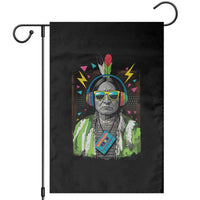 Funny Sitting Bull 90s Nostalgia Pop Art Garden Flag Retro Native American Chief - Wonder Print Shop
