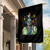 Funny Sitting Bull 90s Nostalgia Pop Art Garden Flag Retro Native American Chief - Wonder Print Shop