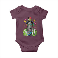 Funny Sitting Bull 90s Nostalgia Pop Art Baby Onesie Retro Native American Chief - Wonder Print Shop