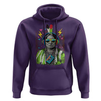Funny Sitting Bull 90s Nostalgia Pop Art Hoodie Retro Native American Chief - Wonder Print Shop