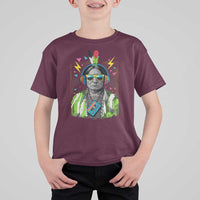 Funny Sitting Bull 90s Nostalgia Pop Art T Shirt For Kid Retro Native American Chief - Wonder Print Shop