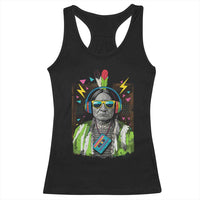 Funny Sitting Bull 90s Nostalgia Pop Art Racerback Tank Top Retro Native American Chief - Wonder Print Shop