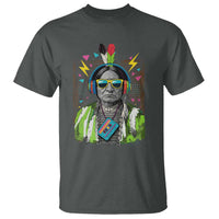 Funny Sitting Bull 90s Nostalgia Pop Art T Shirt Retro Native American Chief - Wonder Print Shop