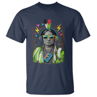 Funny Sitting Bull 90s Nostalgia Pop Art T Shirt Retro Native American Chief - Wonder Print Shop