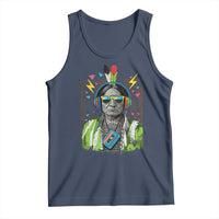 Funny Sitting Bull 90s Nostalgia Pop Art Tank Top Retro Native American Chief - Wonder Print Shop