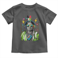 Funny Sitting Bull 90s Nostalgia Pop Art Toddler T Shirt Retro Native American Chief - Wonder Print Shop