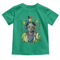 Funny Sitting Bull 90s Nostalgia Pop Art Toddler T Shirt Retro Native American Chief - Wonder Print Shop