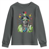 Funny Sitting Bull 90s Nostalgia Pop Art Youth Sweatshirt Retro Native American Chief - Wonder Print Shop