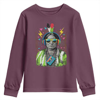 Funny Sitting Bull 90s Nostalgia Pop Art Youth Sweatshirt Retro Native American Chief - Wonder Print Shop