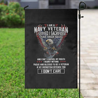 I Am Navy Veteran Garden Flag I Served I Sacrificed I have Anger Issues Bald Eagle USA Flag - Wonder Print Shop