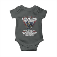 I Am Navy Veteran Baby Onesie I Served I Sacrificed I have Anger Issues Bald Eagle USA Flag - Wonder Print Shop