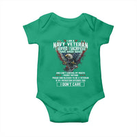 I Am Navy Veteran Baby Onesie I Served I Sacrificed I have Anger Issues Bald Eagle USA Flag - Wonder Print Shop
