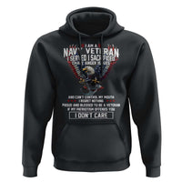 I Am Navy Veteran Hoodie I Served I Sacrificed I have Anger Issues Bald Eagle USA Flag - Wonder Print Shop