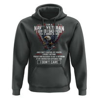 I Am Navy Veteran Hoodie I Served I Sacrificed I have Anger Issues Bald Eagle USA Flag - Wonder Print Shop