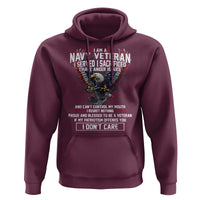 I Am Navy Veteran Hoodie I Served I Sacrificed I have Anger Issues Bald Eagle USA Flag - Wonder Print Shop