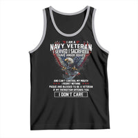 I Am Navy Veteran Tank Top I Served I Sacrificed I have Anger Issues Bald Eagle USA Flag - Wonder Print Shop