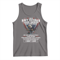 I Am Navy Veteran Tank Top I Served I Sacrificed I have Anger Issues Bald Eagle USA Flag - Wonder Print Shop