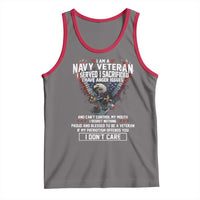 I Am Navy Veteran Tank Top I Served I Sacrificed I have Anger Issues Bald Eagle USA Flag - Wonder Print Shop