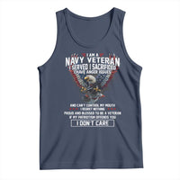 I Am Navy Veteran Tank Top I Served I Sacrificed I have Anger Issues Bald Eagle USA Flag - Wonder Print Shop
