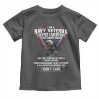 I Am Navy Veteran Toddler T Shirt I Served I Sacrificed I have Anger Issues Bald Eagle USA Flag - Wonder Print Shop