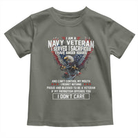 I Am Navy Veteran Toddler T Shirt I Served I Sacrificed I have Anger Issues Bald Eagle USA Flag - Wonder Print Shop