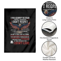I Am A Grumpy Veteran I Served I Sacrificed I Dont Regret Garden Flag American Flag Bald Eagle - Wonder Print Shop